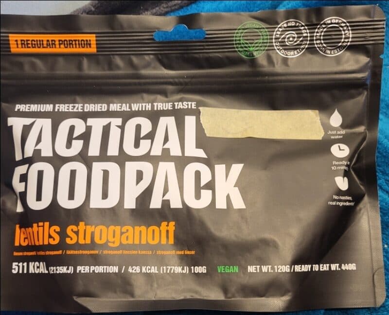 Tactical Foodpack Linsen Stroganoff packshot