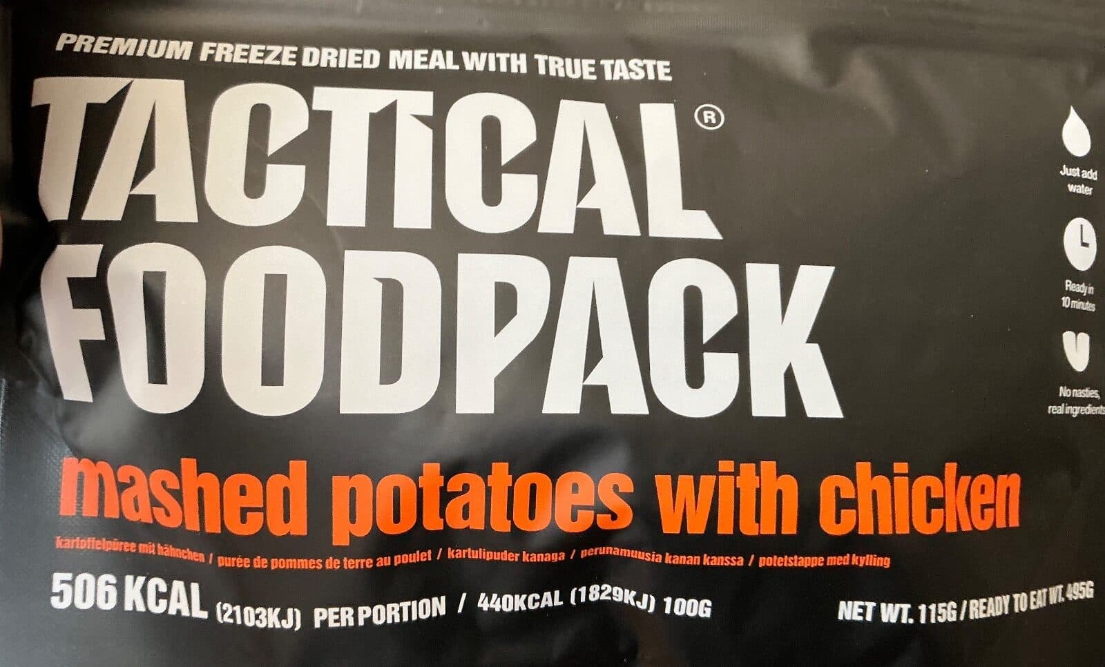 Tactical Foodpack Kartoffelbrei mit Hühnchen packshot