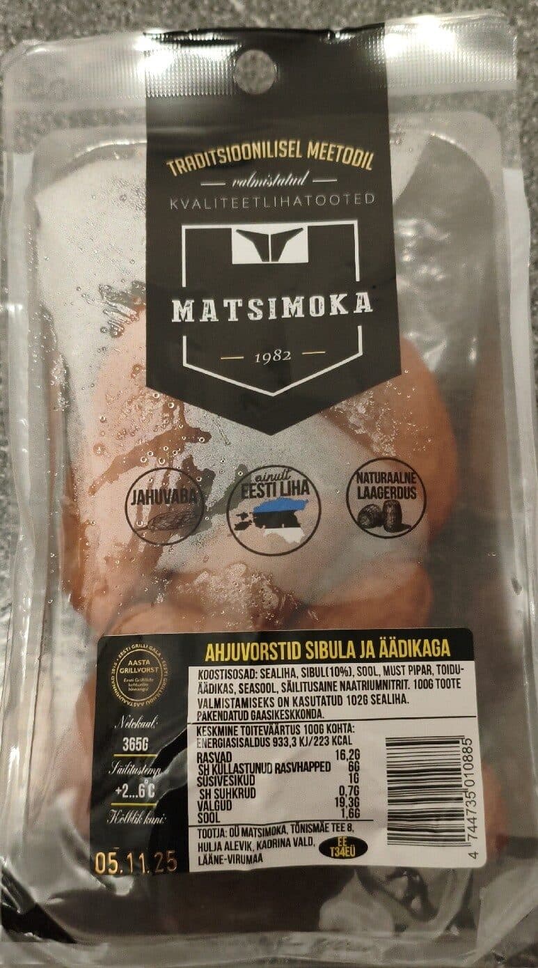 Matsimoka Ahjuvorstid sibula ja äädikaga packshot