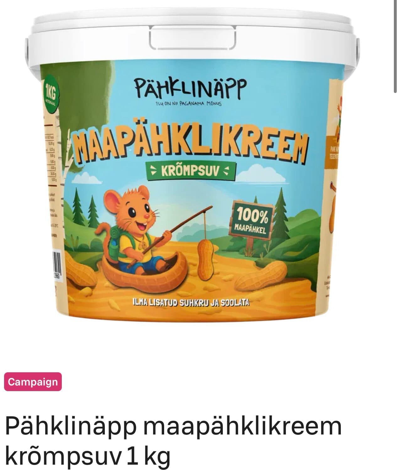 Pähklinäpp Maapähklikreem Krõmpsuv packshot
