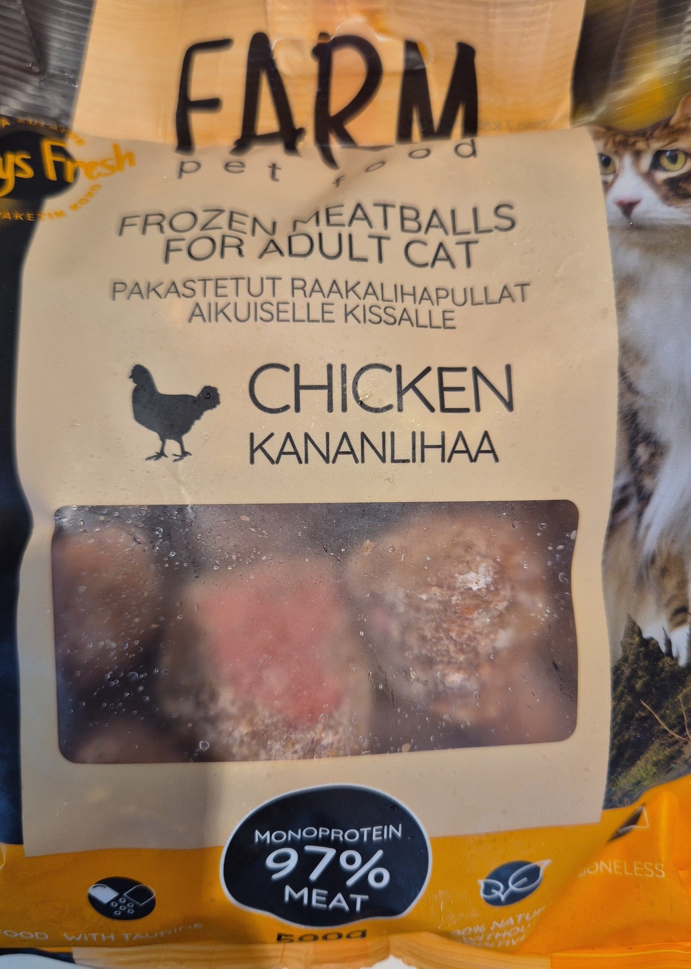 FARM Frozen Pet Food Cat/Chiken packshot