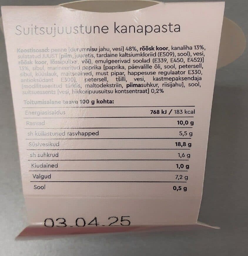 Maitseelamused Suitsujuustune Kanapasta packshot