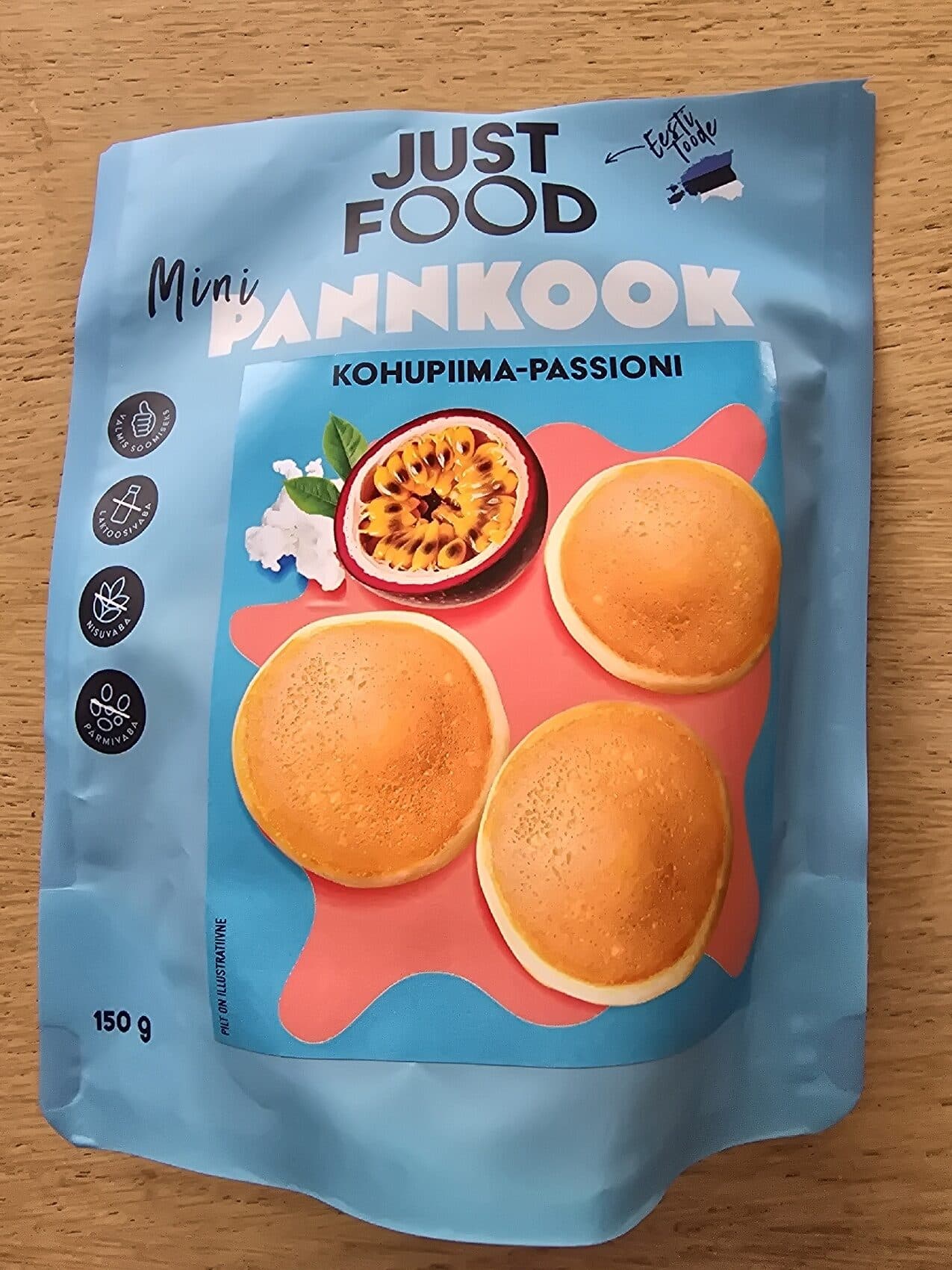 Just Food Mini Pannkook Kohupiima-passioni packshot