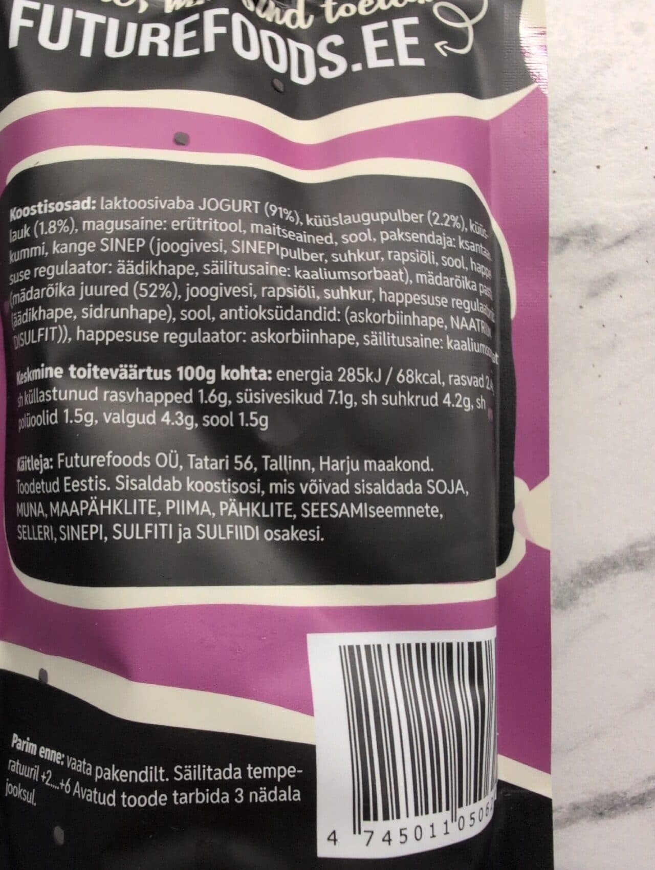 Futurefoods Kreemjas Küüslaugukaste packshot