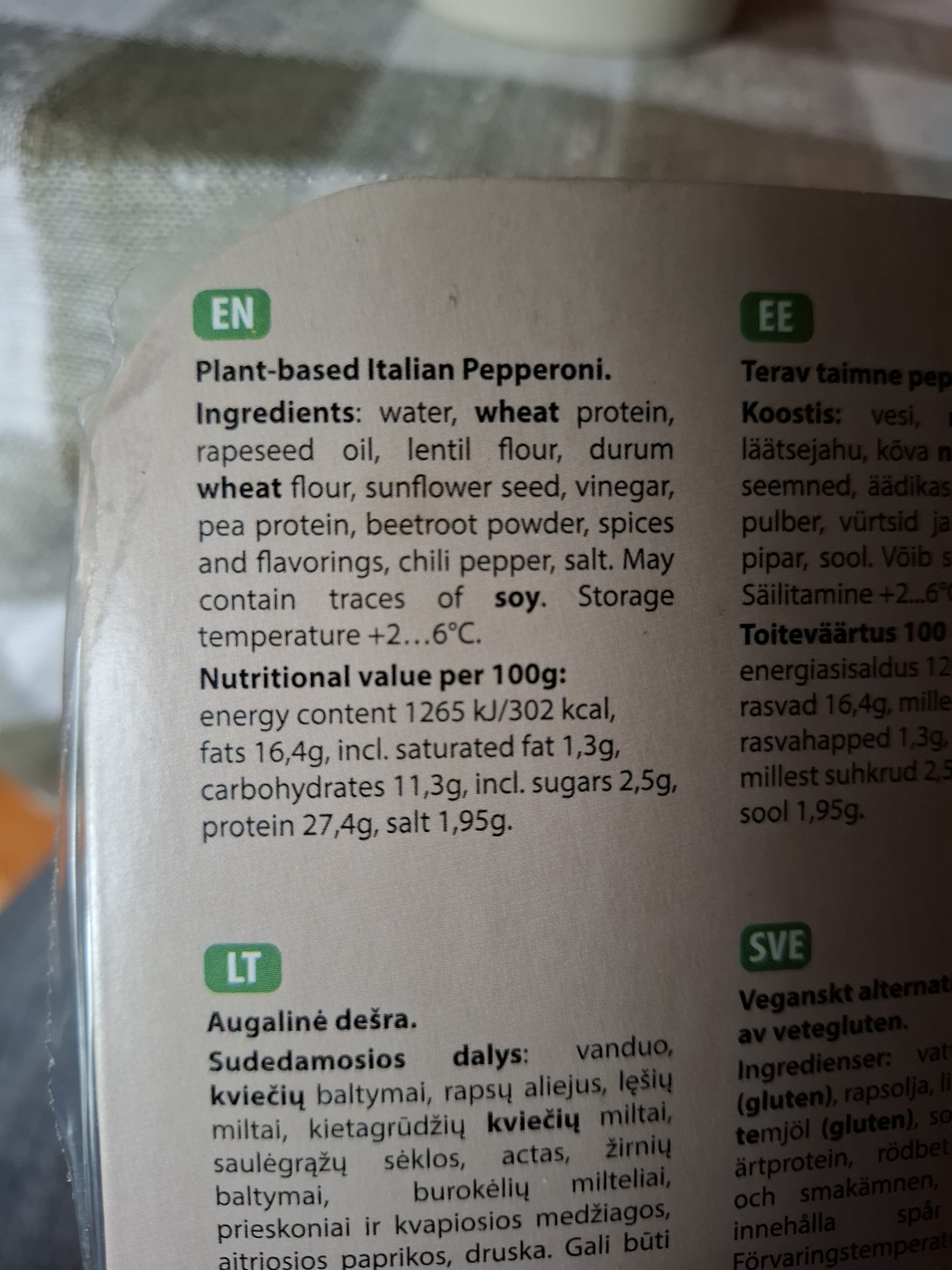 Veganic Italian Pepperoni packshot