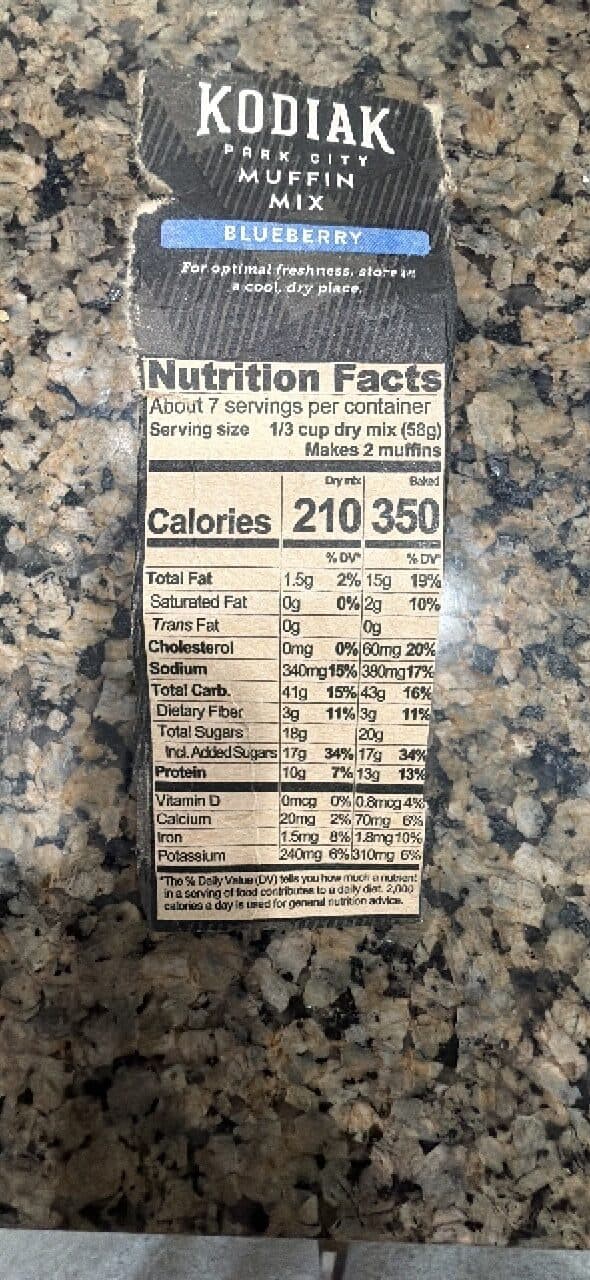 Kodiak Muffin Mix Blueberry packshot