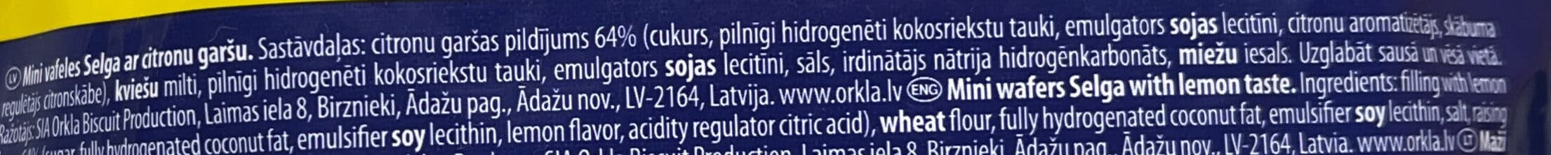 Selga Mini Vafeles Ar Citronu Garšu packshot