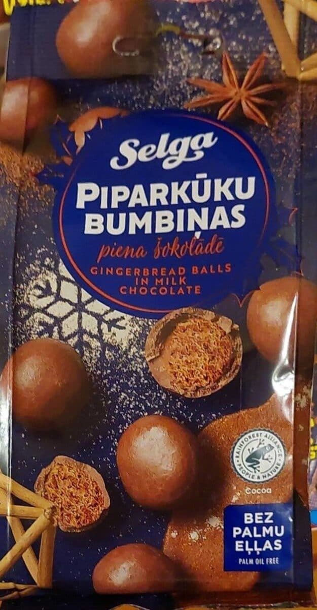 Piparkūku bumbiņas piena šokolādē packshot