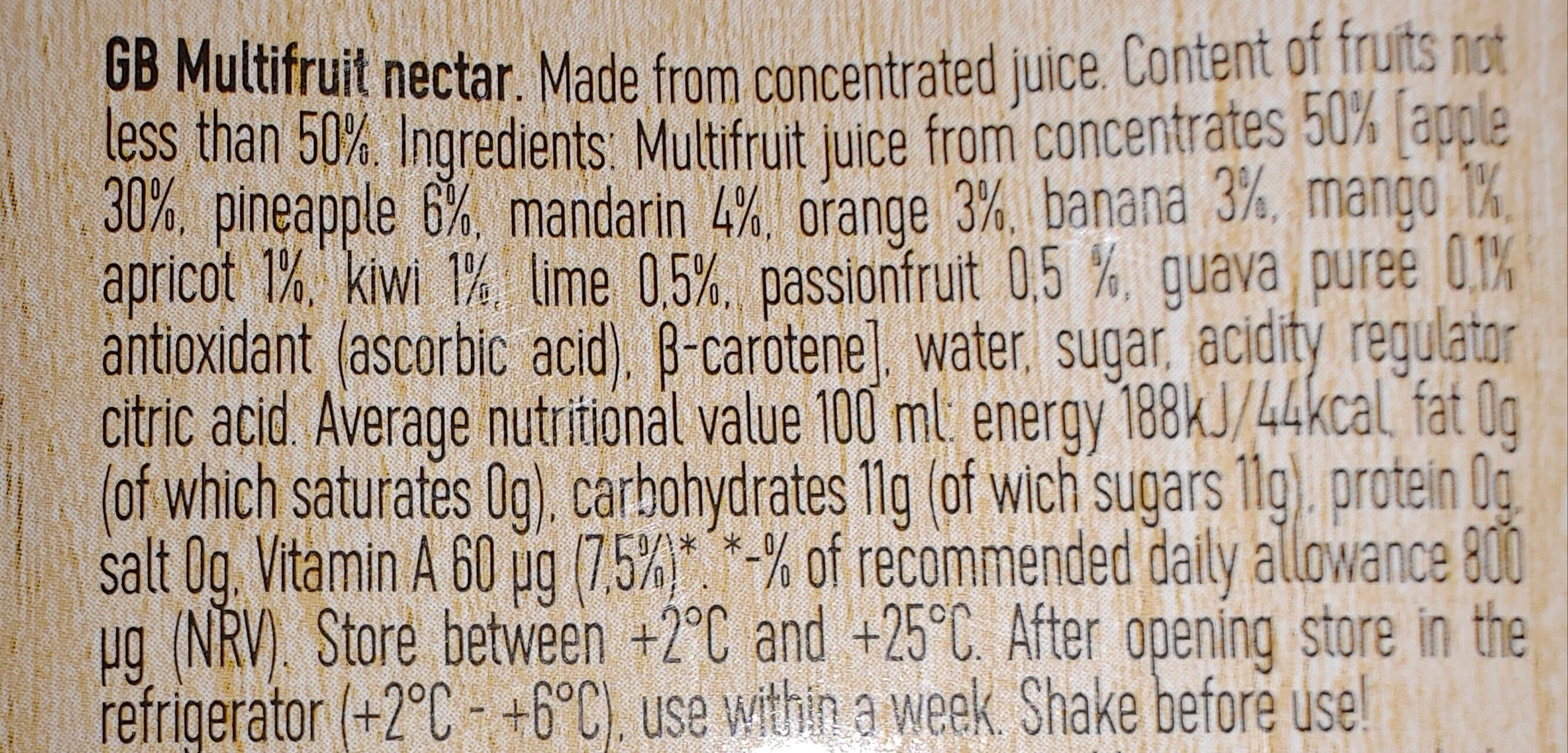 Gutta Multivitamins Nectar packshot