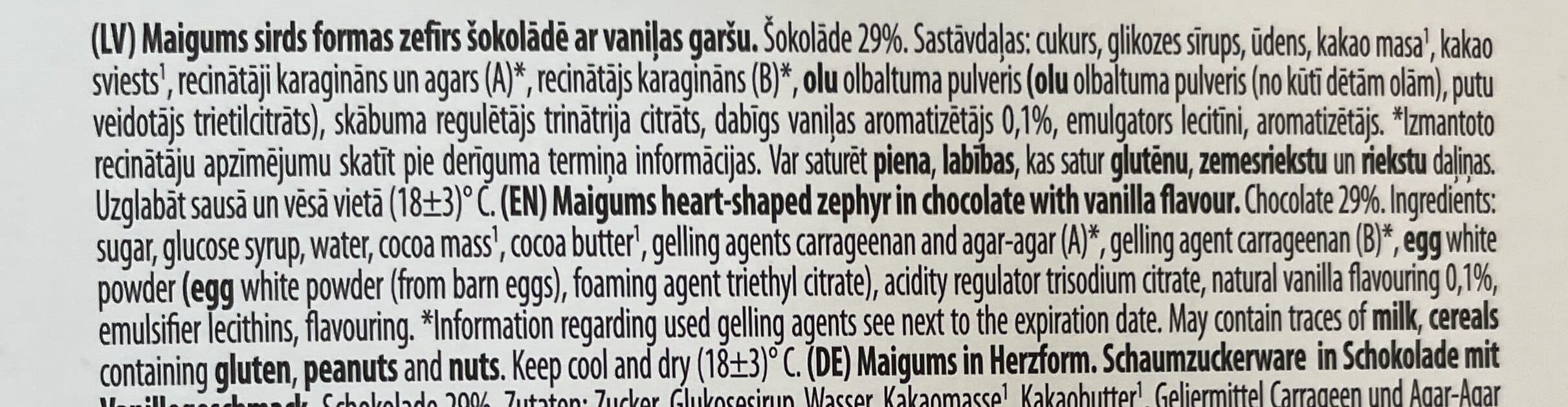 Laima Maigums Zefīrs Šokolādē Ar Vaniļas Garšu packshot