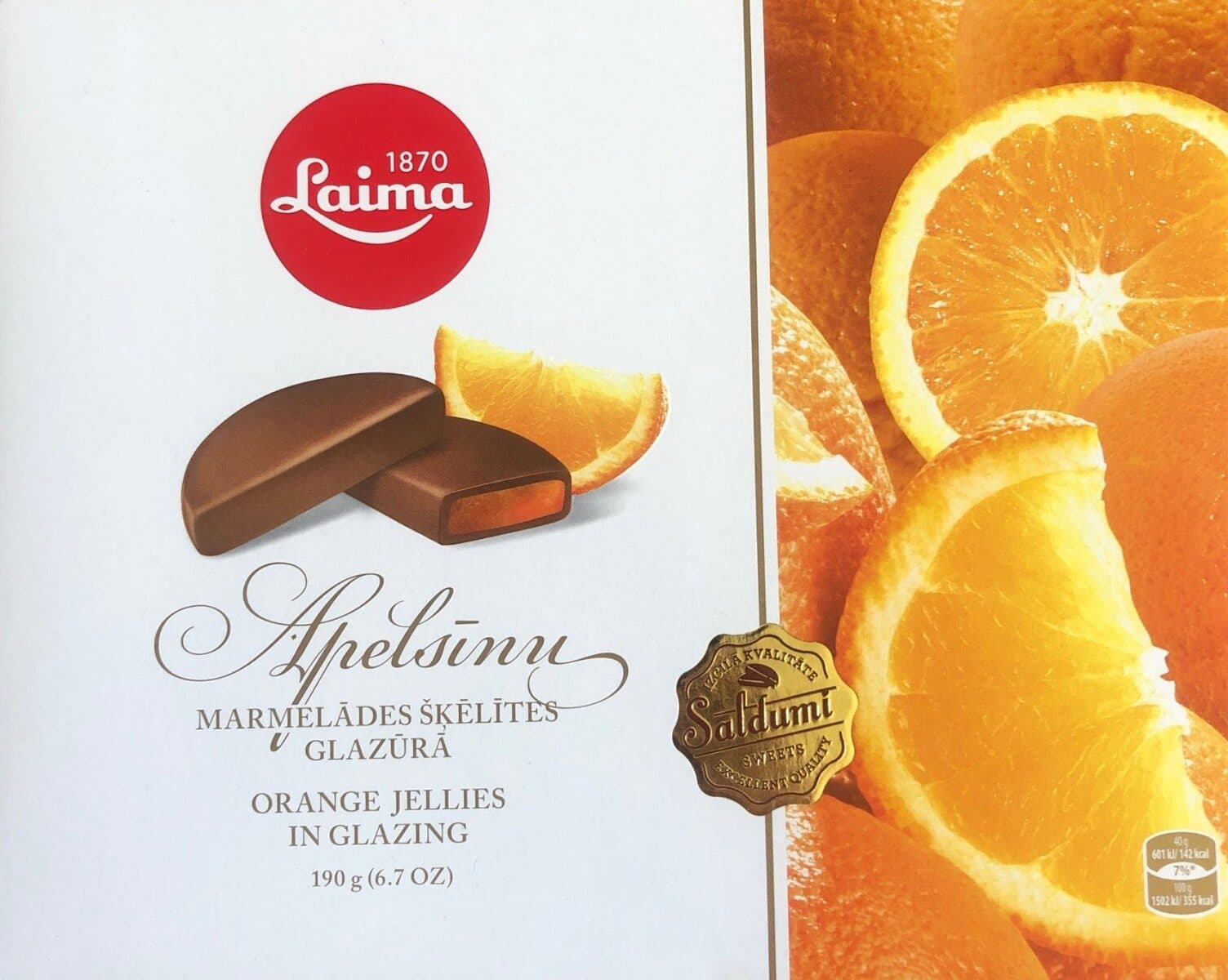 Laima Apelsinu Marmelādes skēlītes glazūrā packshot