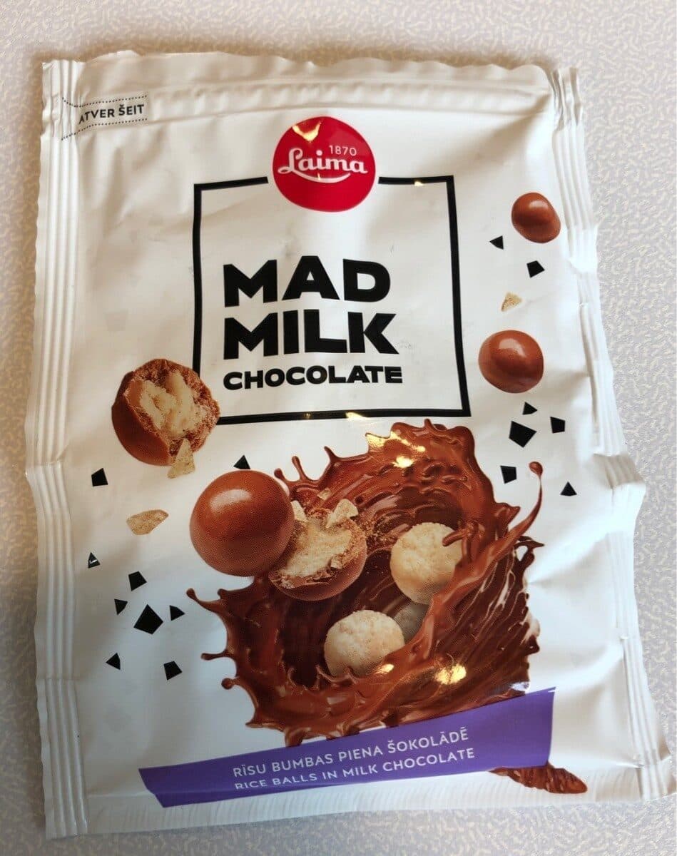 Laima Mad milk chocolate packshot