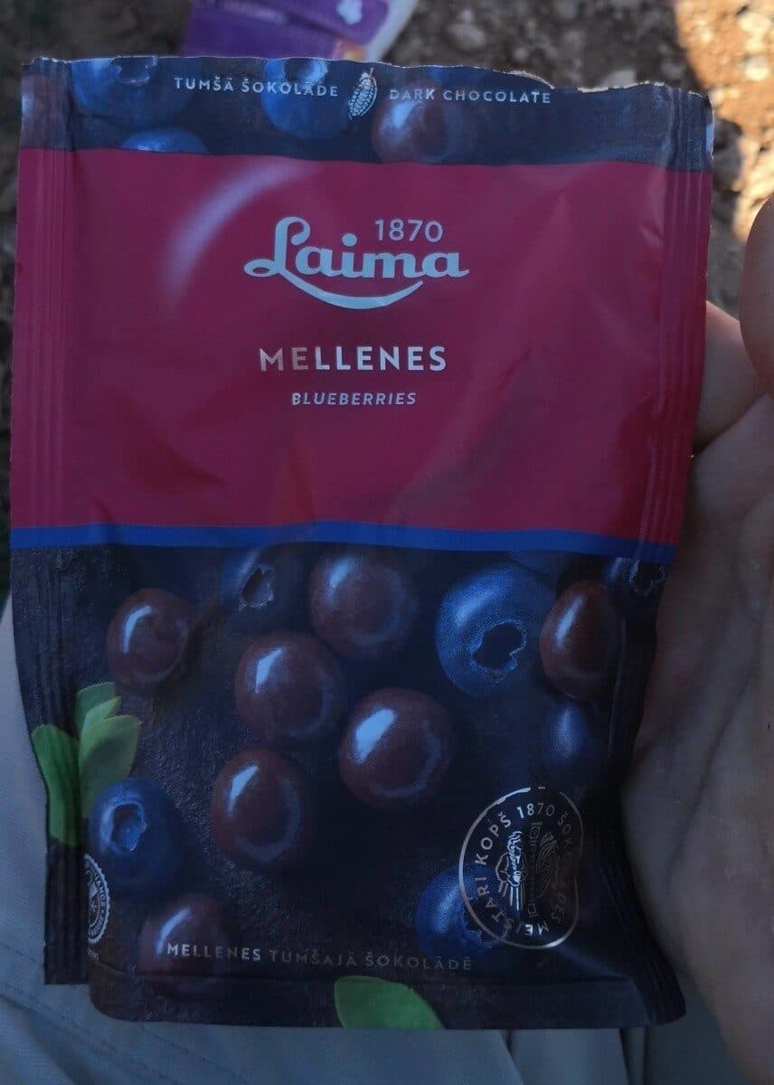 Laima Blueberries in black chocolate packshot