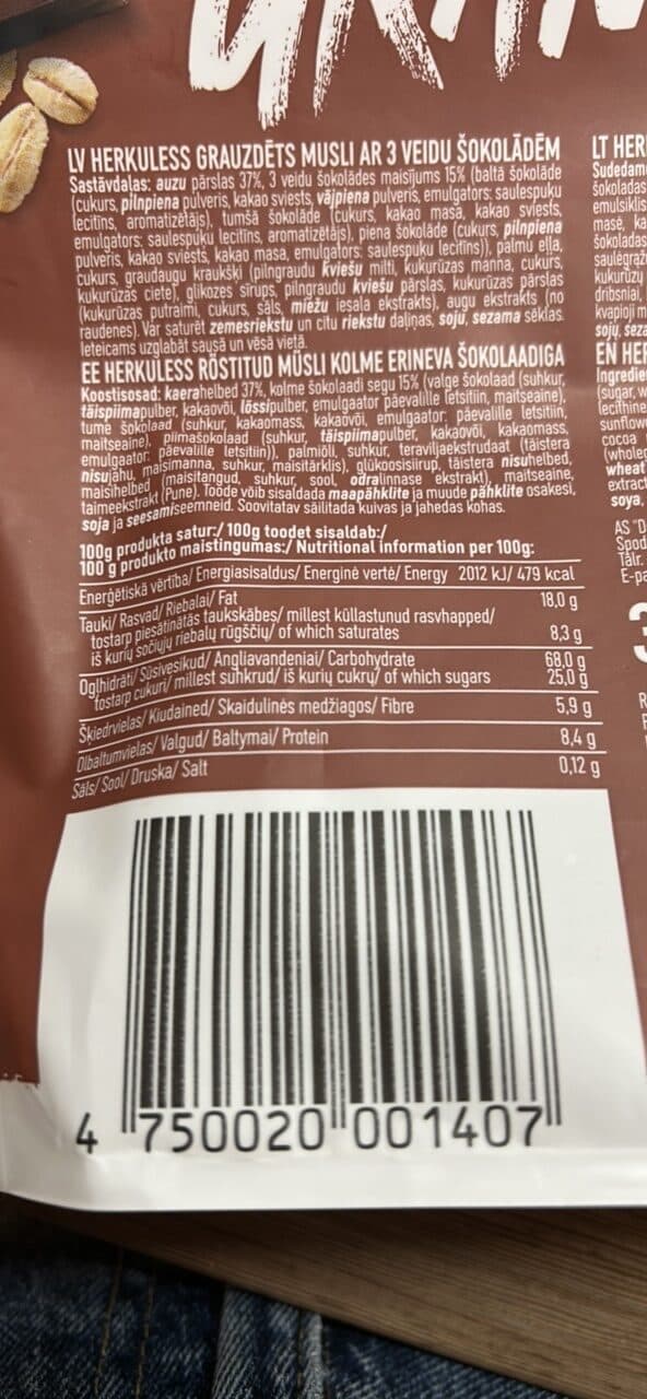 HERKULESS Granola Chocolate packshot