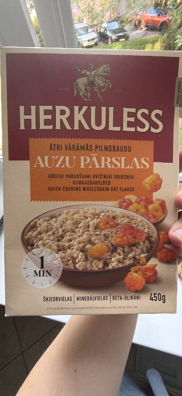 HERKULESS Ātri vārāmās pilngraudu auzu pārslas packshot