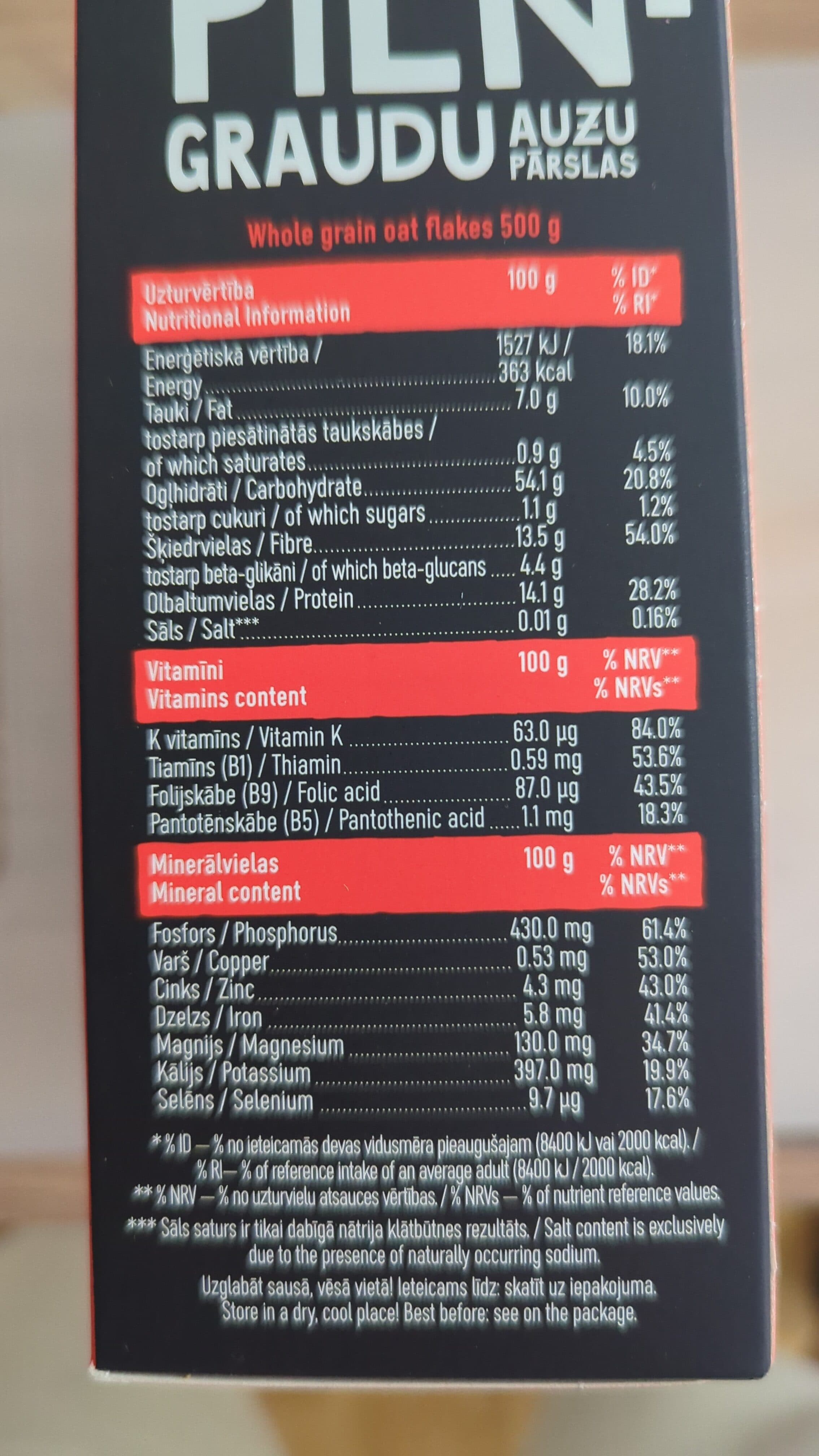 Dobel Whole grain oat flakes packshot