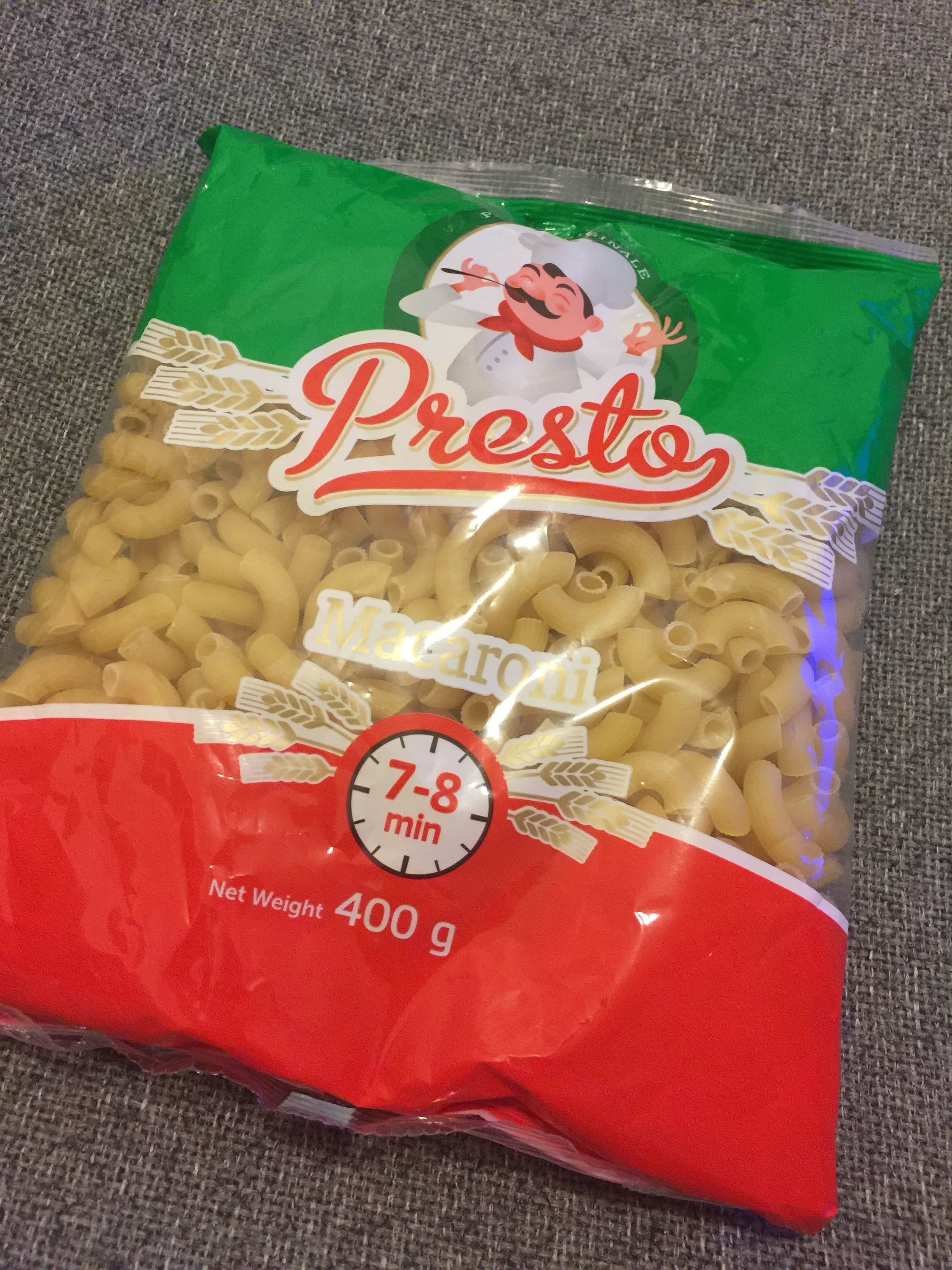 Presto Presto Pasta Macaroni packshot