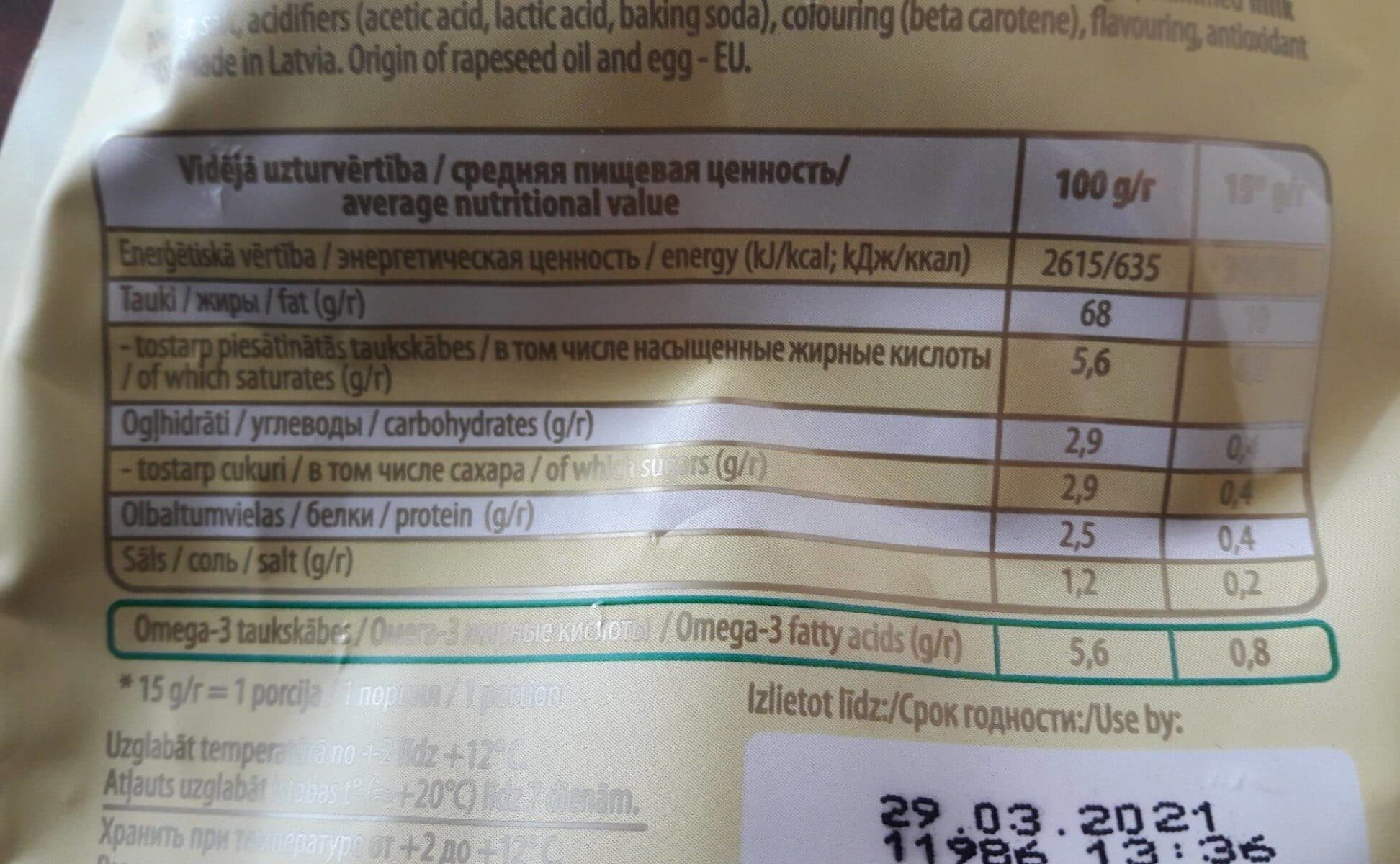 Open Food Facts BROKASTU MAJONĒZE packshot