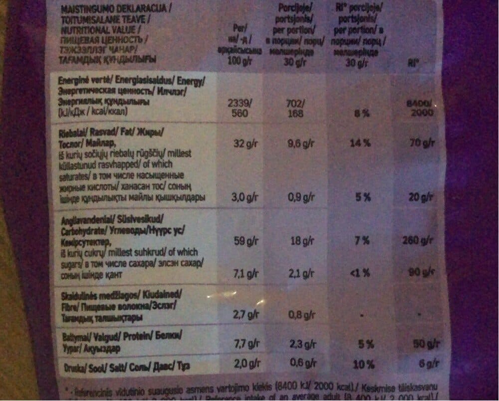 Open Food Facts Snacks sour cream & onion packshot