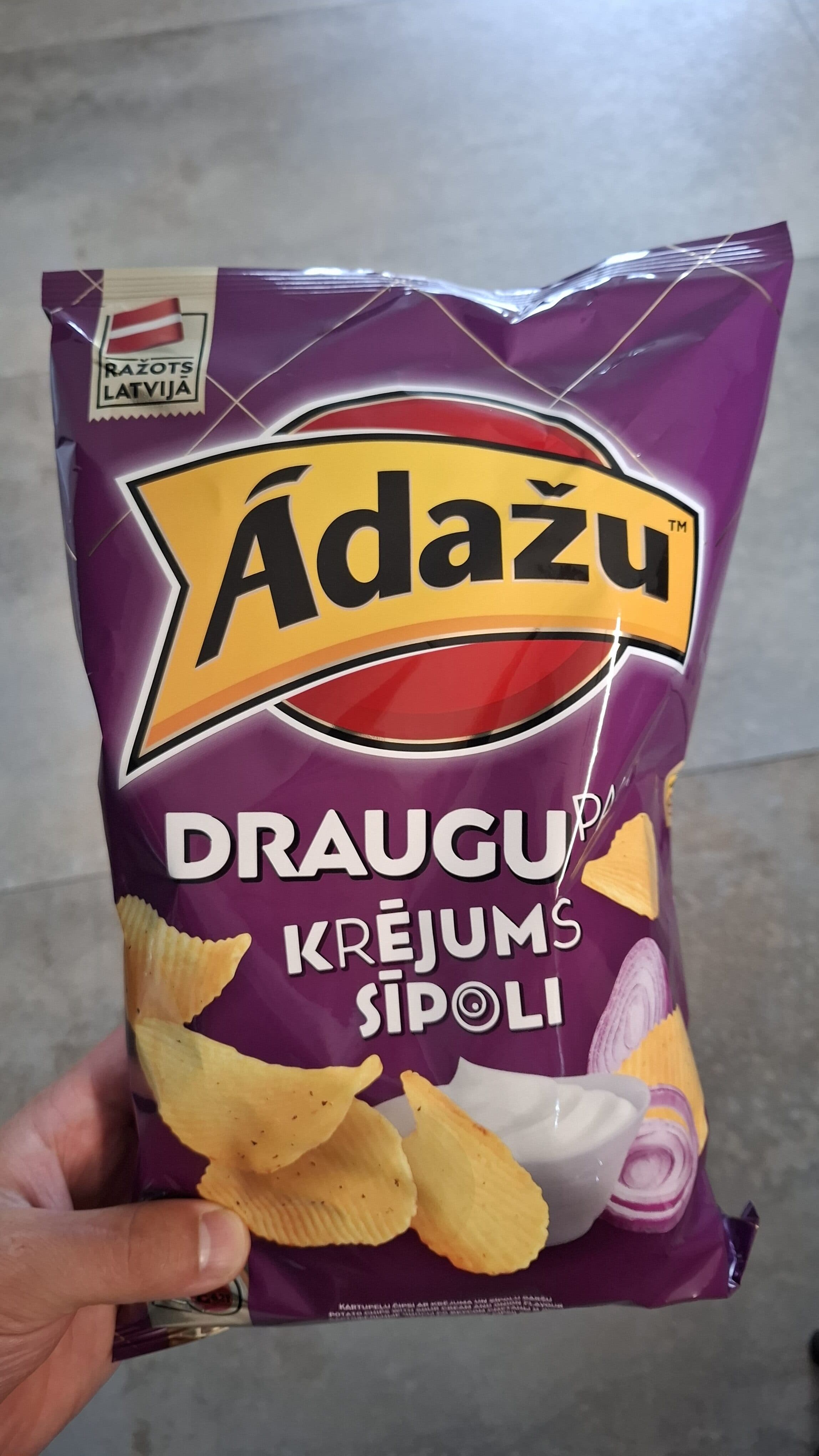 Ādažu Krējuma Un Sīpola Čipši packshot