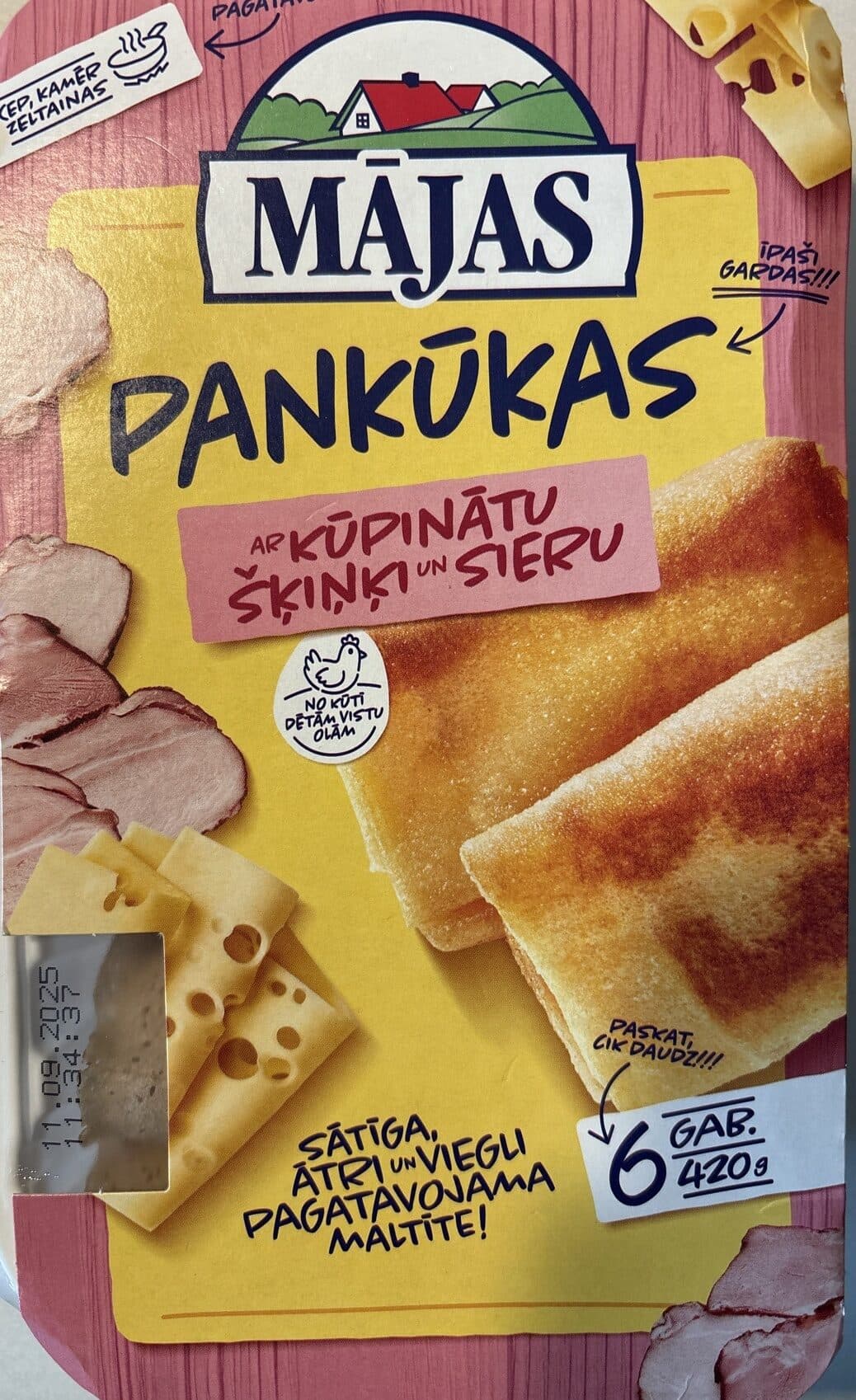 Mājas Pankūkas Ar Šķinķi Un Sieru packshot