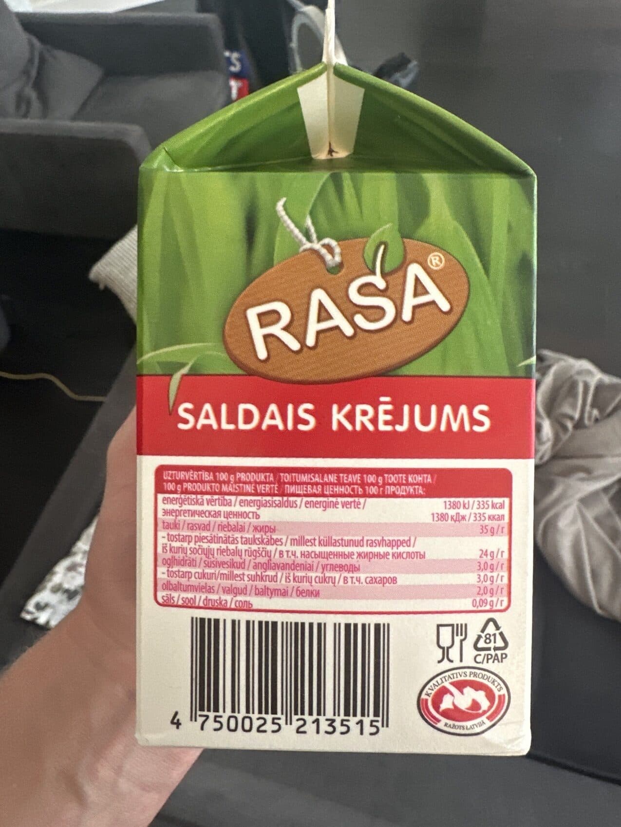 Rasa Saldais Krējums packshot