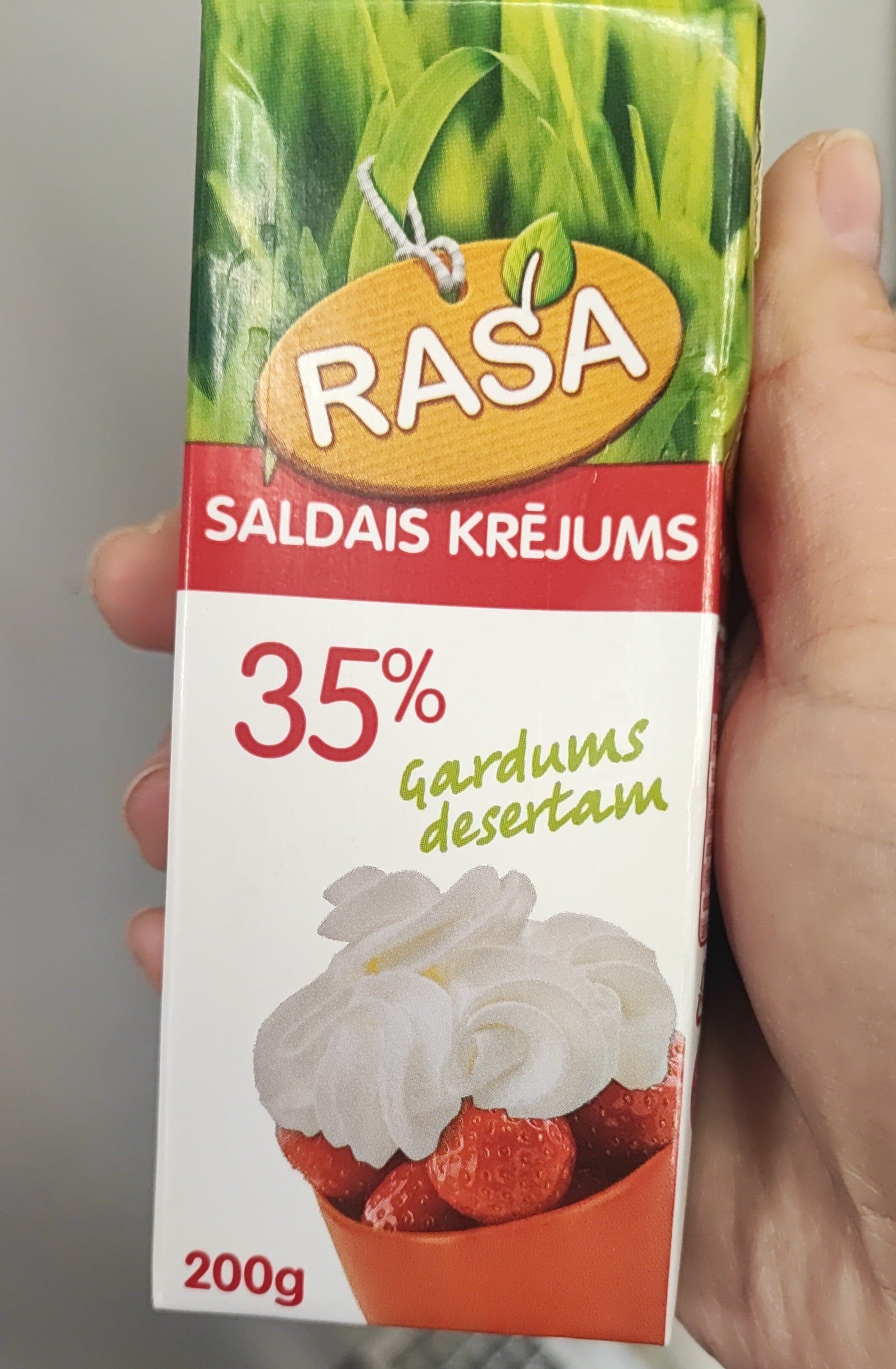 Rasa saldais krējums packshot