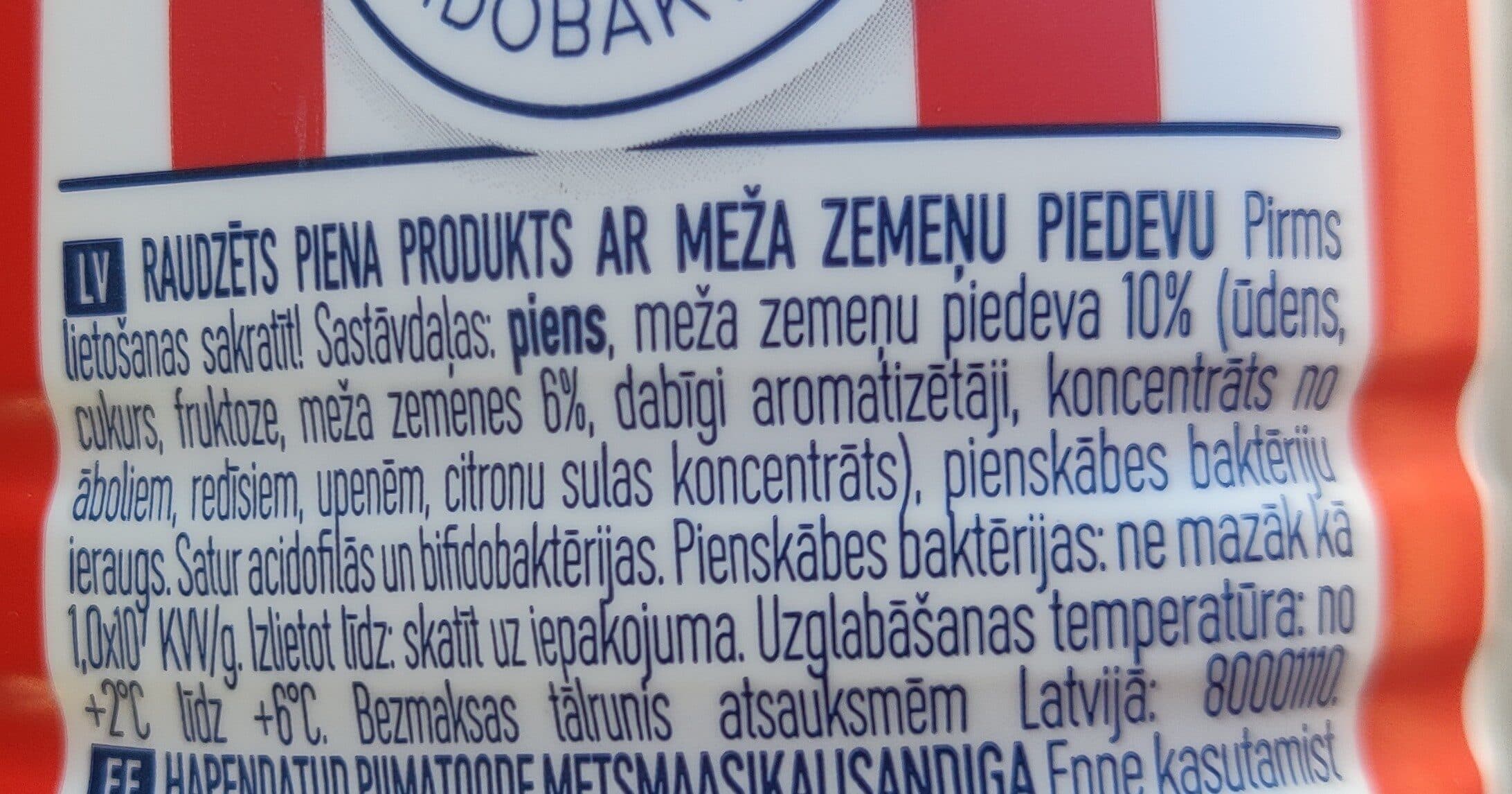 Lakto MEŽA ZEMEŅU RAUDZĒTS PIENA PRODUKTS packshot