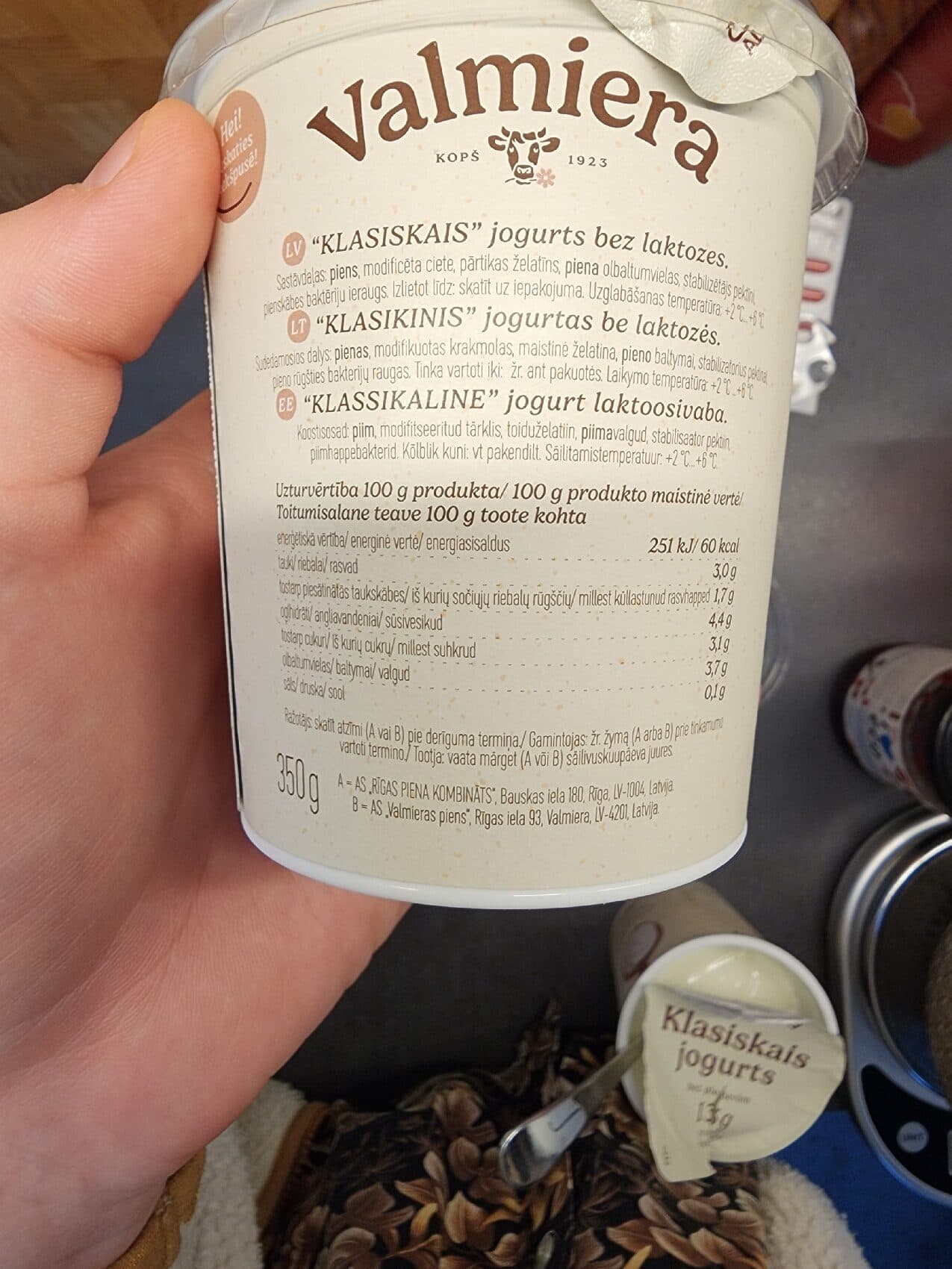 Valmiera Klasiskais Jogurts packshot