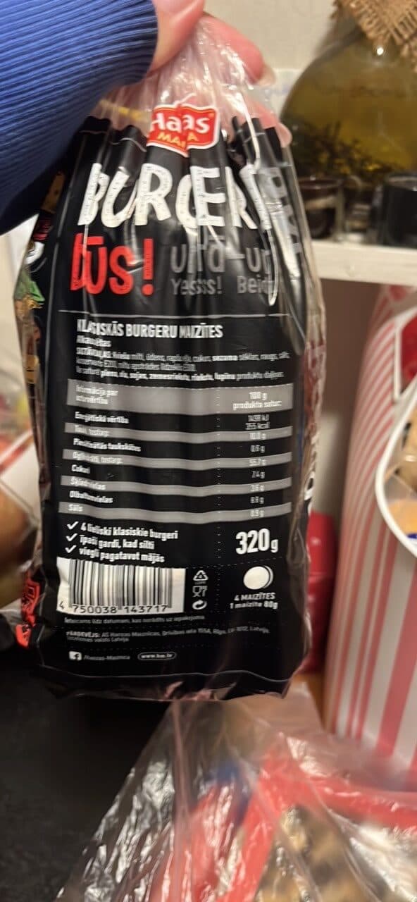 Haas Klasiskās burgeru maizītes packshot