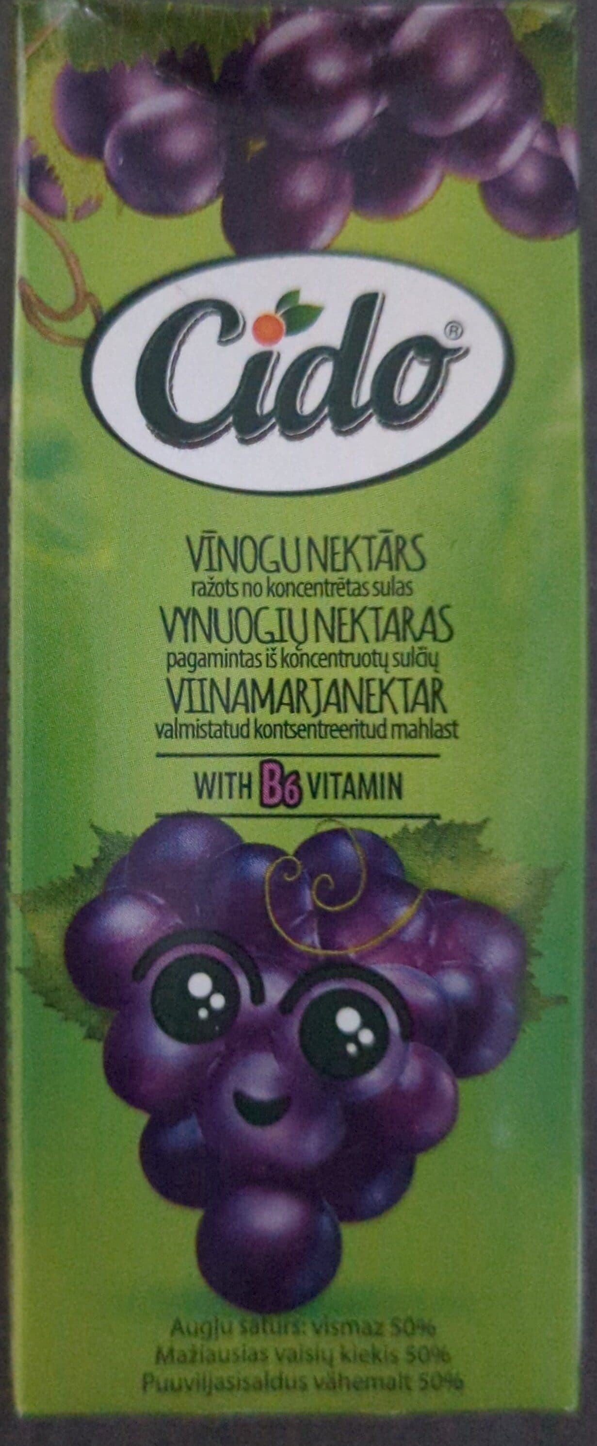 Cido Vynuogių nektaras packshot