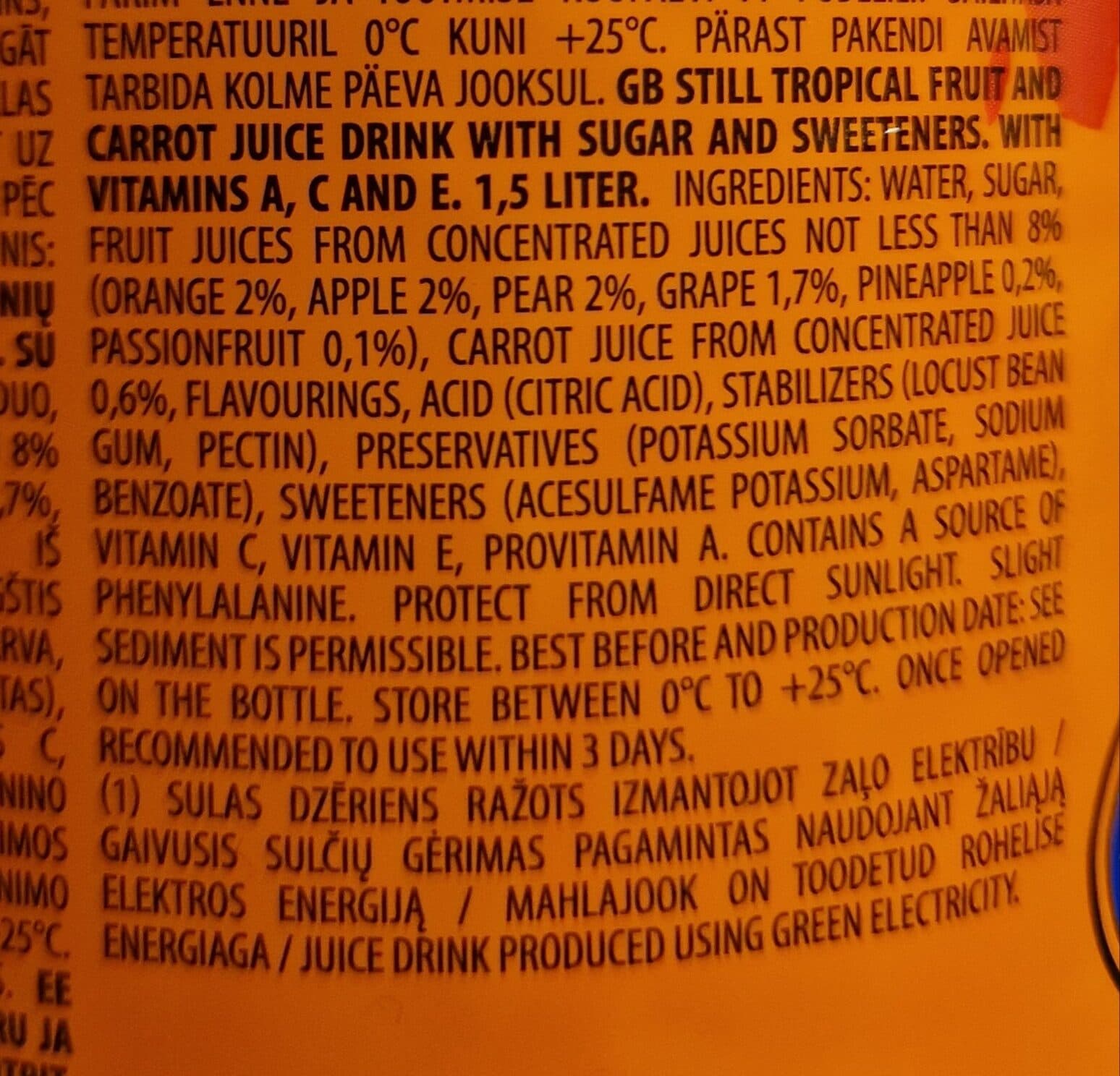 Cido Tropical Fruit & Carrot Fruts packshot