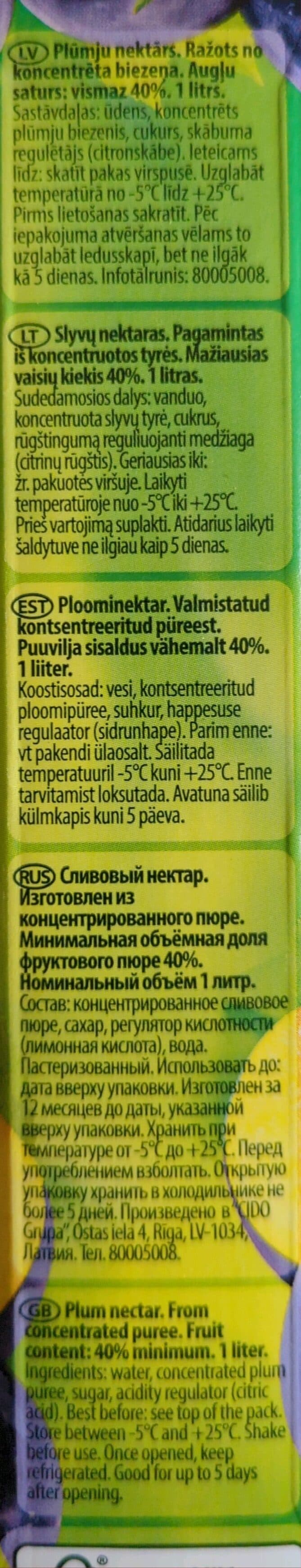 Cido Cido slyvų nektaras packshot