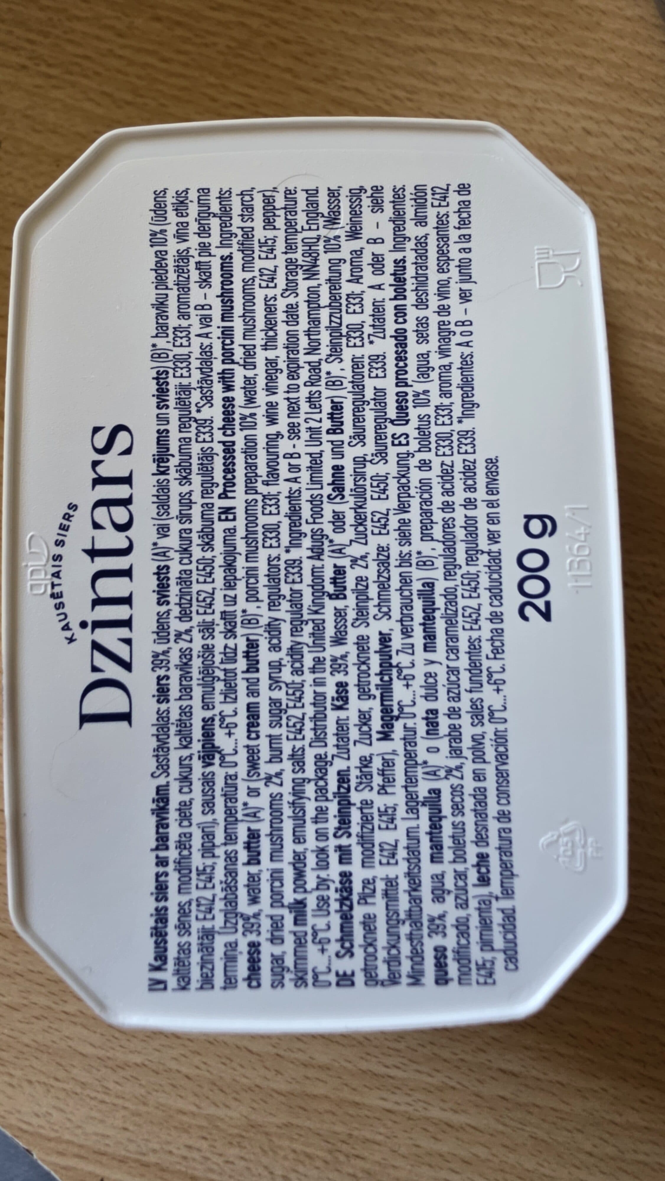 Dzintars Dzintars With Mushrooms packshot
