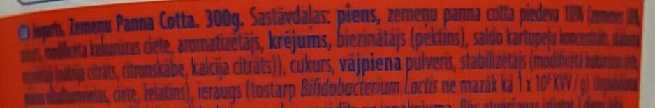 Baltais Jogurts ar bifido baktērijām Zemeņu Panna Cotta packshot