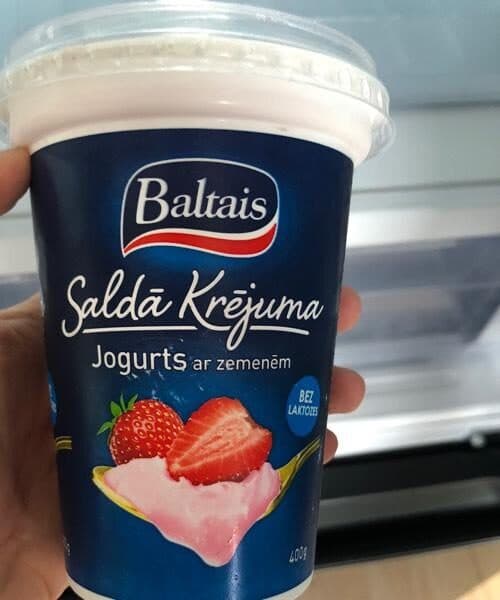 Baltais Saldā Krējuma packshot