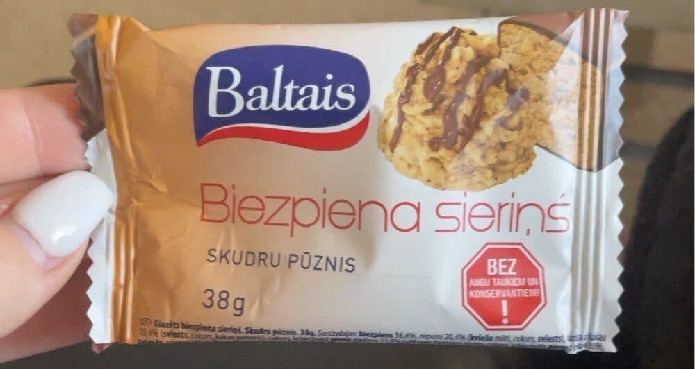 Baltais Biezp. sieriņš skudru pūznis packshot