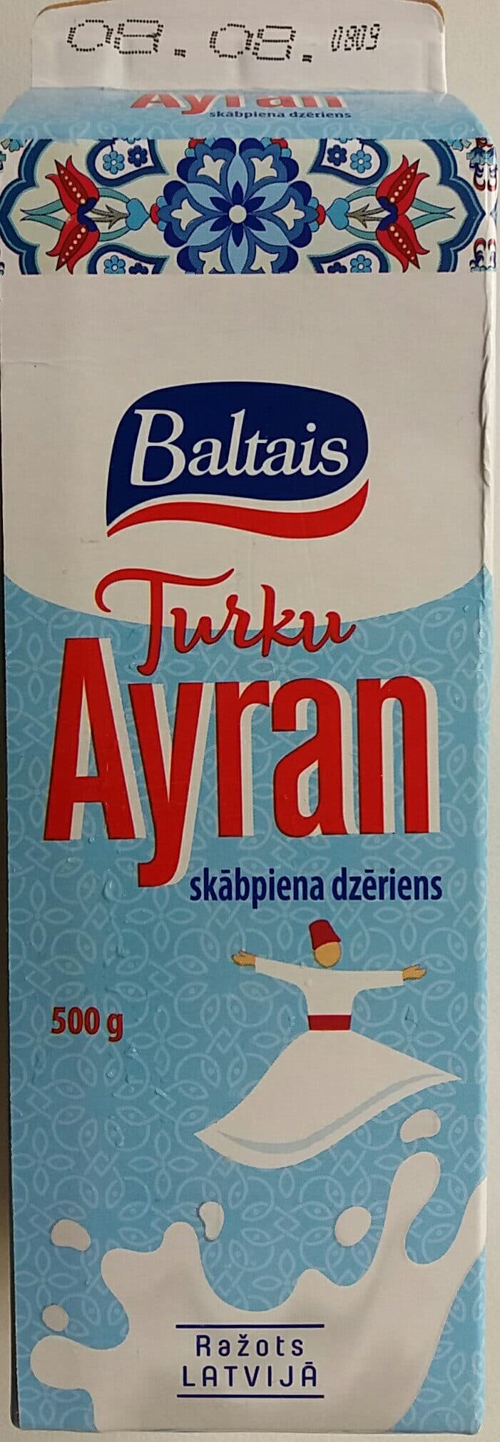 Baltais Skābpiena dzēriens turku Ayran packshot