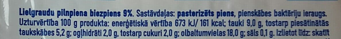 Valmiera 9% pilnpiena biezpiens, lielgraudu packshot