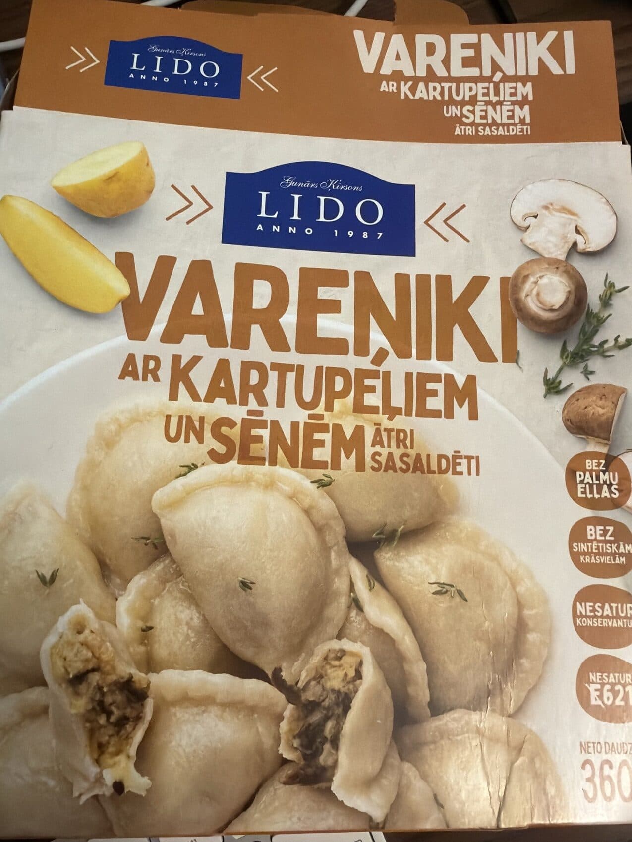 Lido Vareņiki ar kartupeļiem un sēnēm packshot