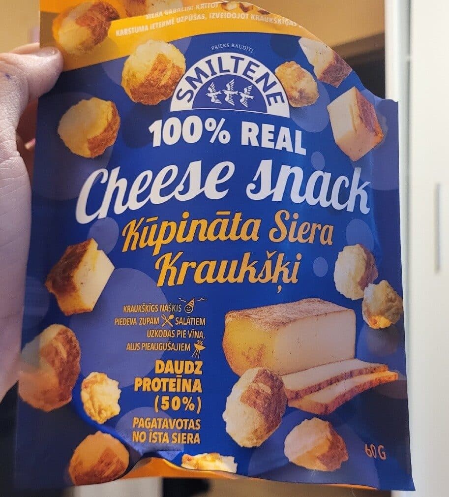 Smiltene 100% Real Cheese Snack Cheese Flavour packshot