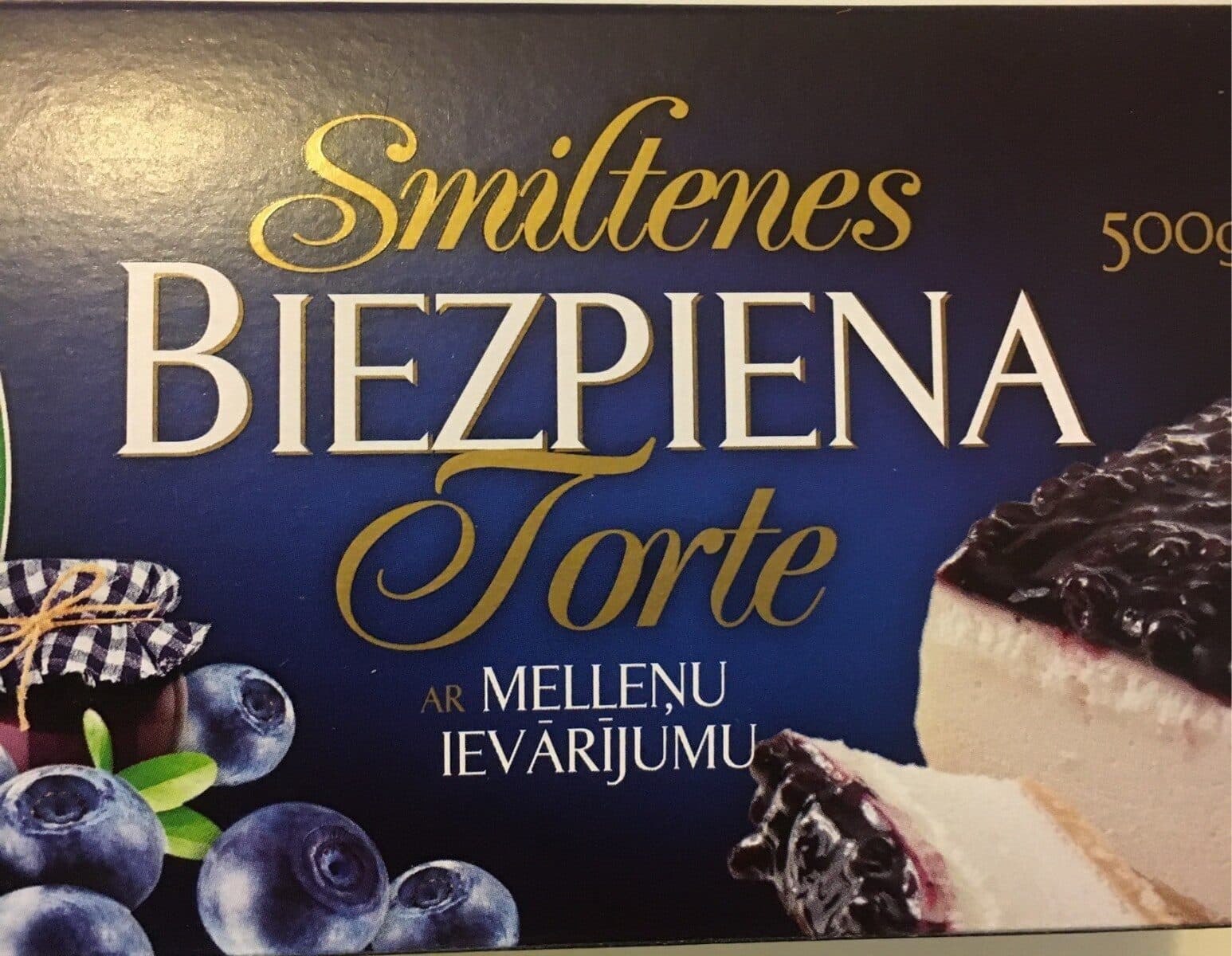 Smiltenes Biezpiena torte ar melleņu ievārījumu packshot