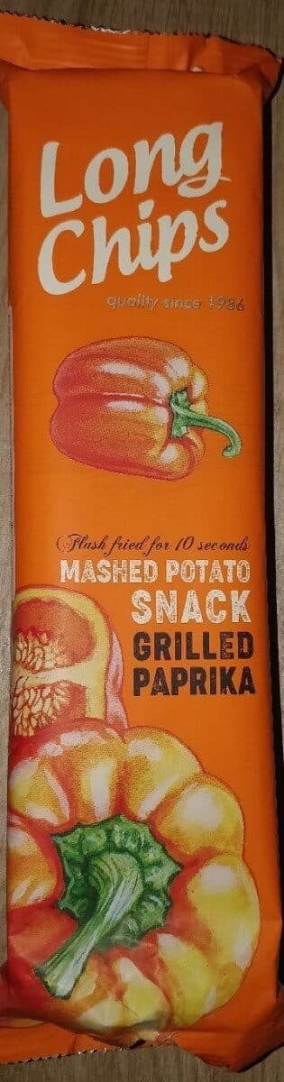 Long Chips Mashed Potato Snack Grilled Paprika packshot