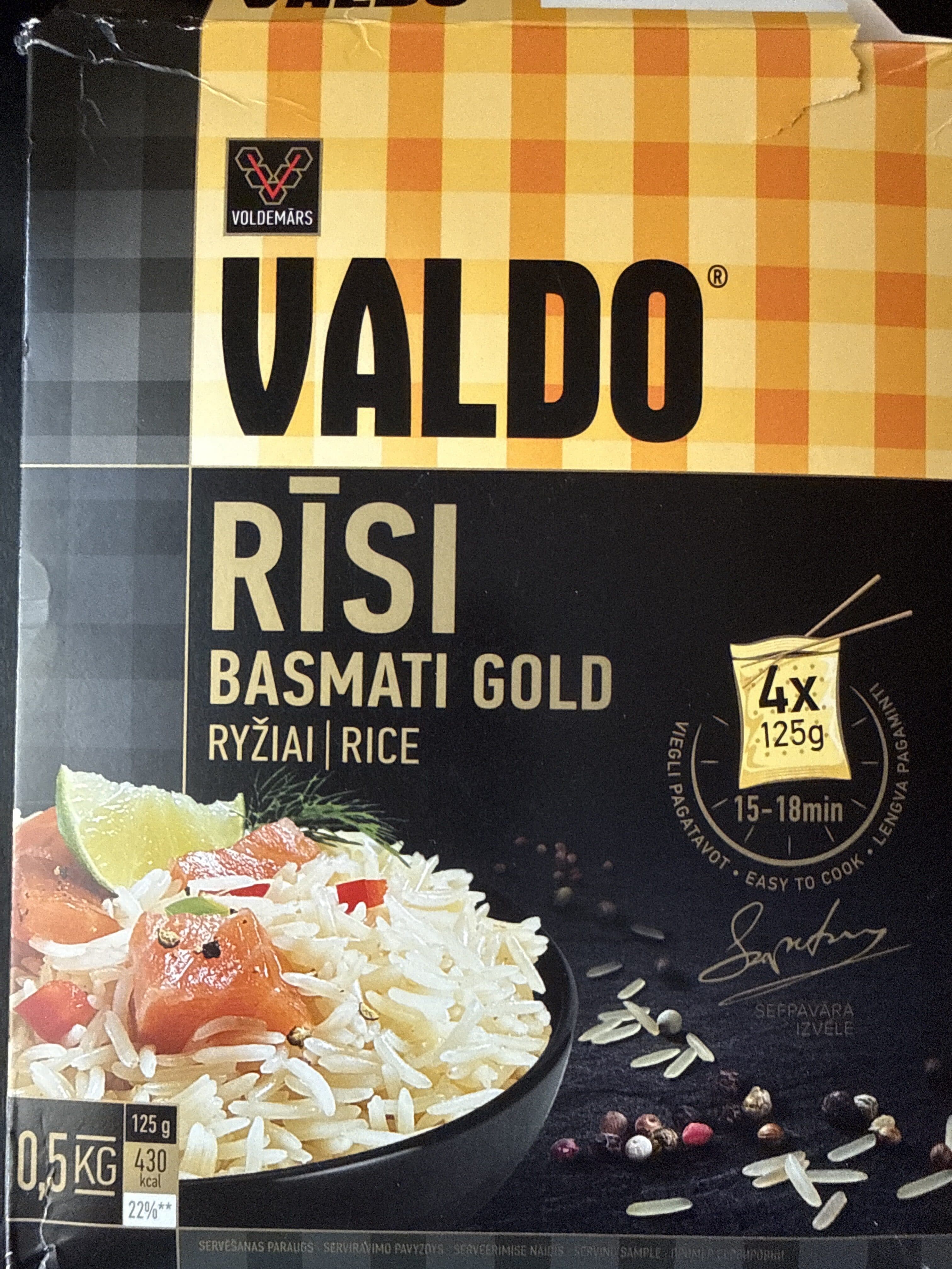 Valdo Basmati Gold Rice packshot