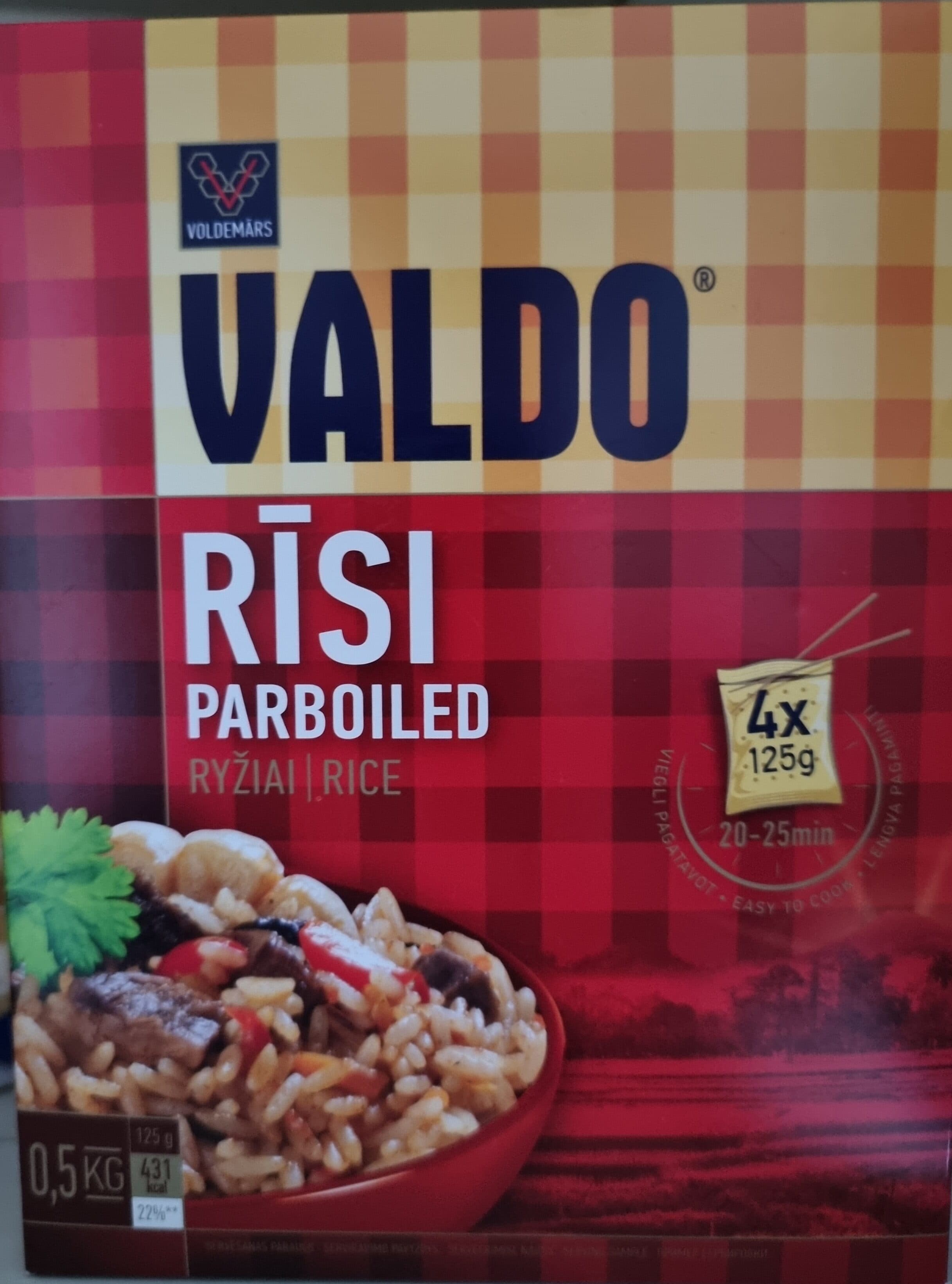 VALDO Rīsi Parboiled packshot