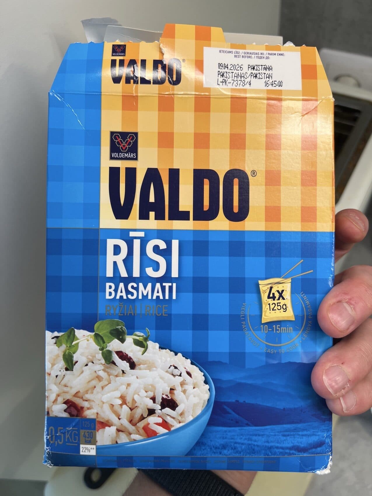 Valdo Basmati Rice packshot