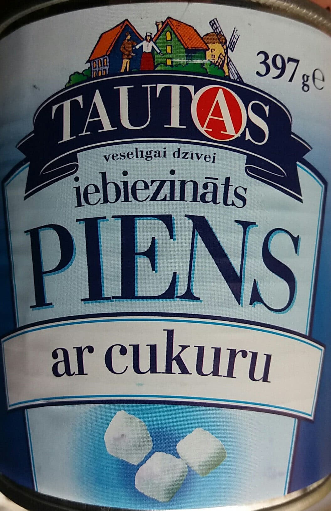 Tautas Iebiezināts piens ar cukuru packshot