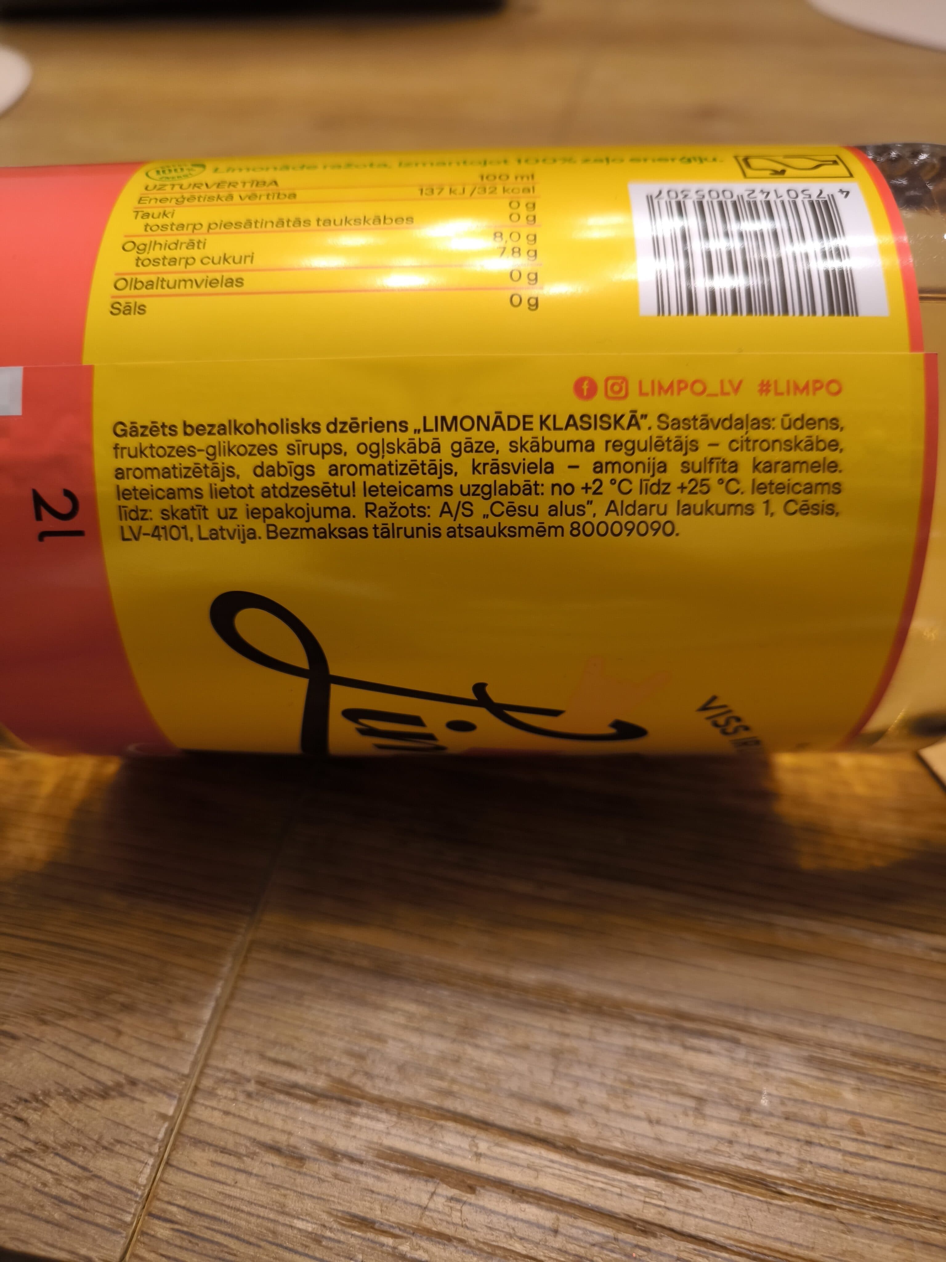 Limpo Limonāde Klasiskā packshot