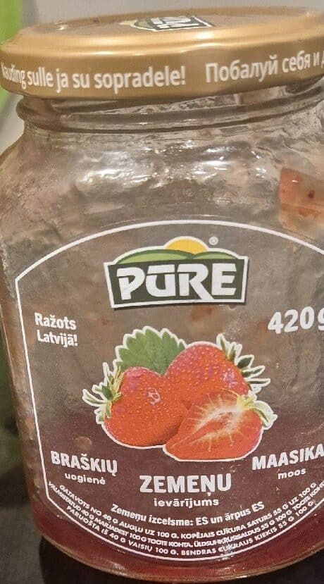 Pūre Zemeņu Ievārījums packshot