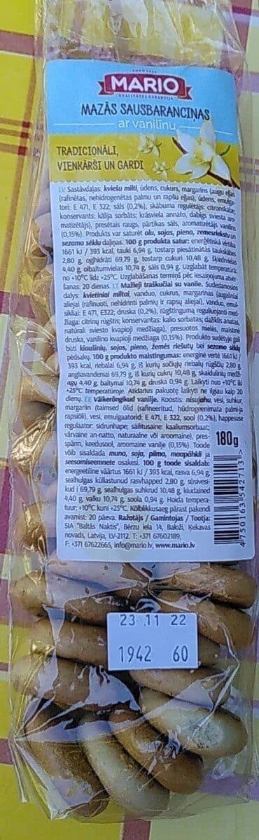 Mazās Sausbarancinas ar vanilīnu packshot